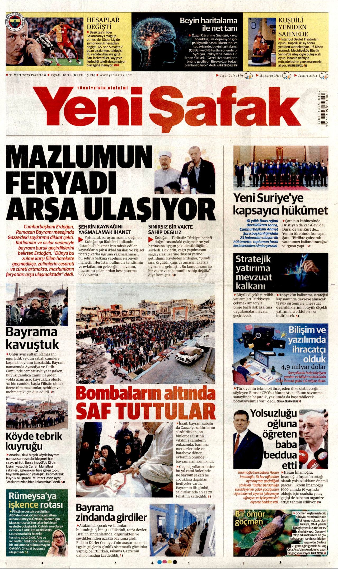 İntihar eden veznedarın eşi haykırdı! "Ahımız tuttu! Eşimin intiharından İmamoğlu sorumlu" 31 Mart Pazartesi gazete manşetleri 4