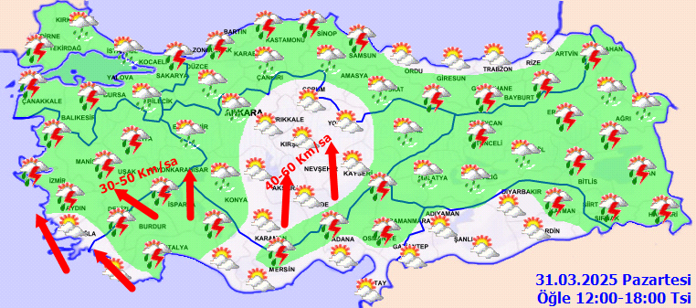 Meteoroloji uyarı üstüne uyarı verdi! Bol yağışlı bir güne hazırlıklı olun! İşte saat saat Türkiye geneli hava durumu.... 5