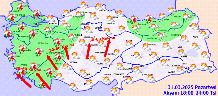 Meteoroloji uyarı üstüne uyarı verdi! Bol yağışlı bir güne hazırlıklı olun! İşte saat saat Türkiye geneli hava durumu.... 6