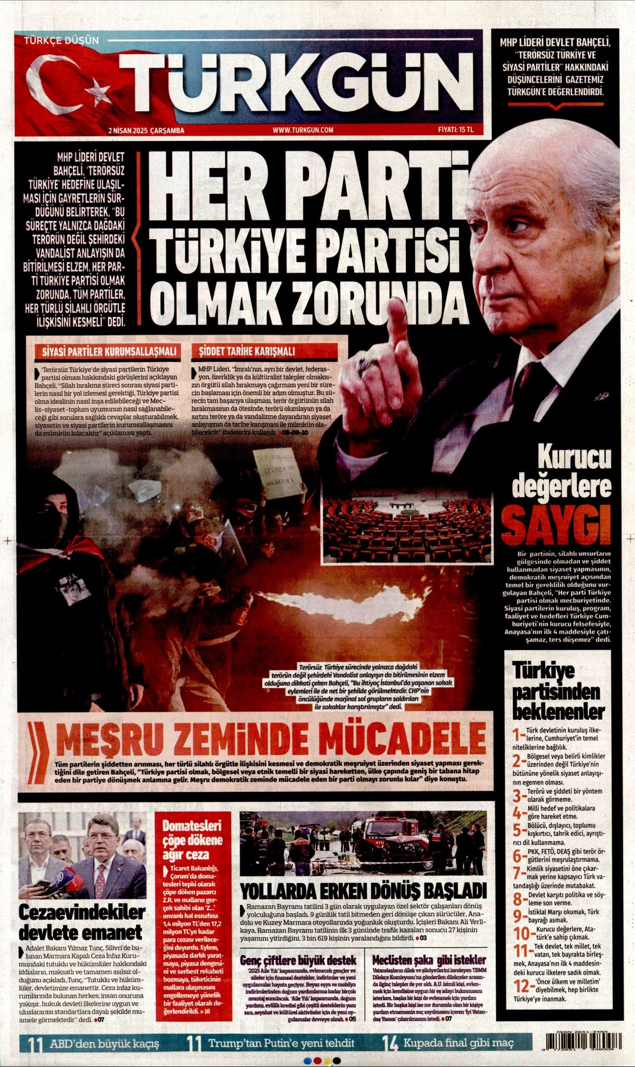 Katil İsrail, 10 günde 322 çocuk katletti! İşte 2 Nisan Çarşamba gazete manşetleri... 11