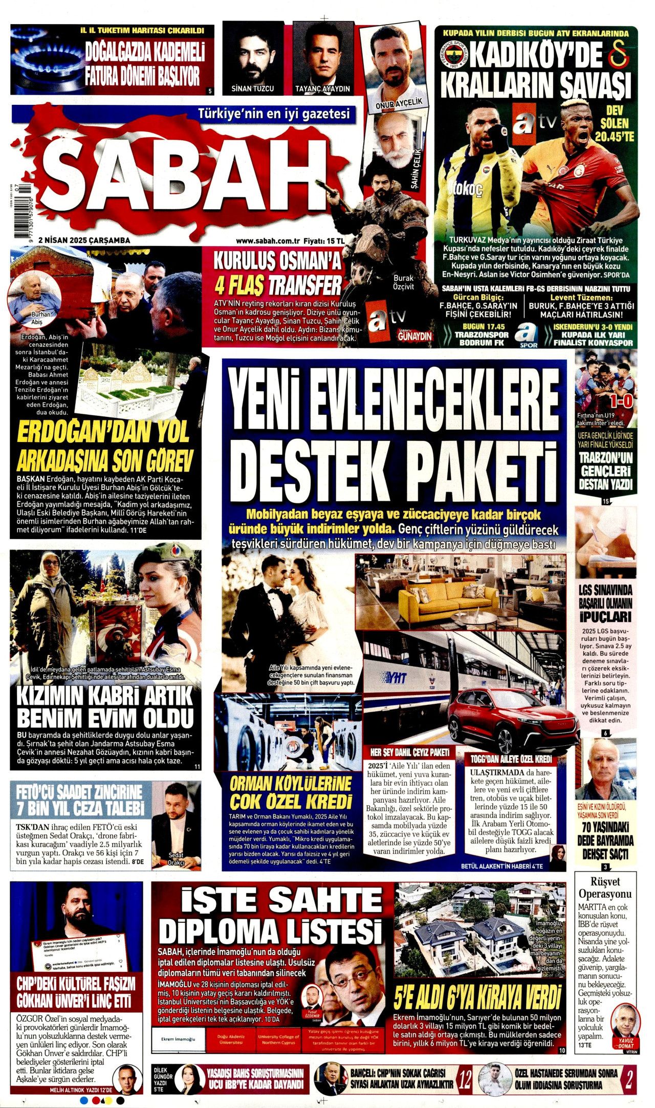 Katil İsrail, 10 günde 322 çocuk katletti! İşte 2 Nisan Çarşamba gazete manşetleri... 2