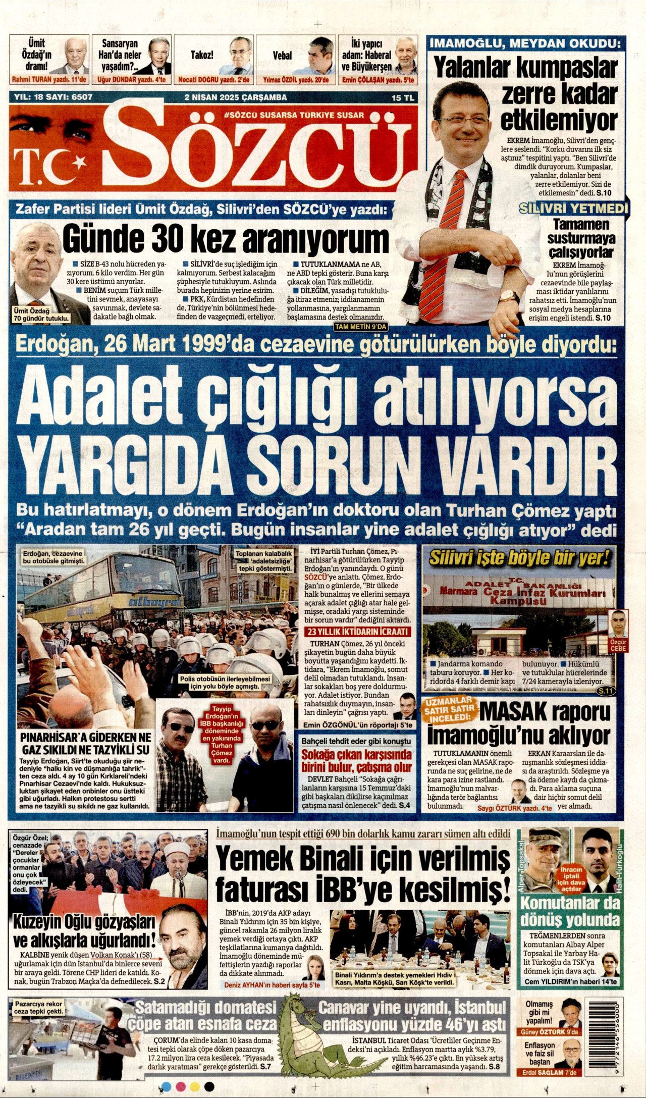 Katil İsrail, 10 günde 322 çocuk katletti! İşte 2 Nisan Çarşamba gazete manşetleri... 3