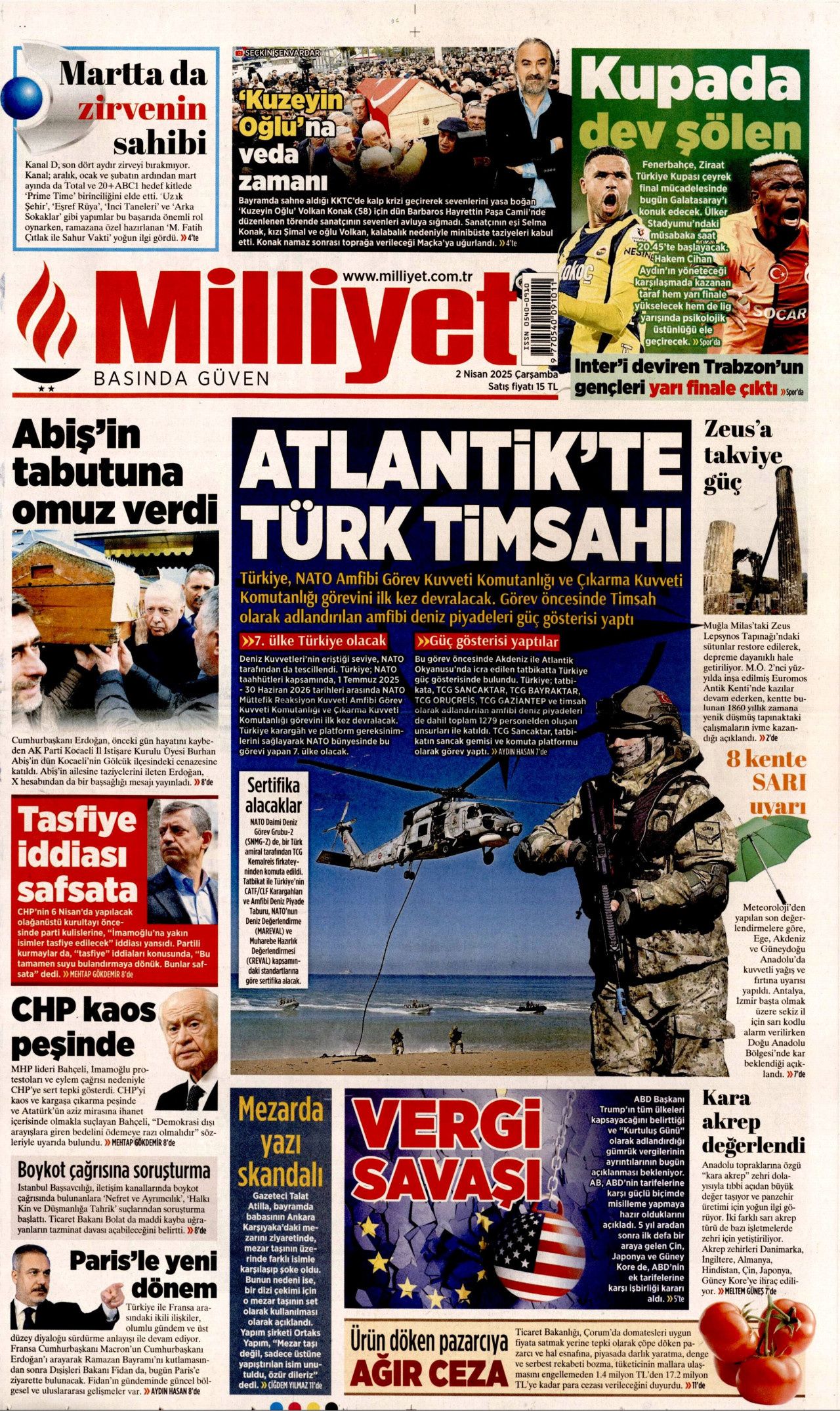 Katil İsrail, 10 günde 322 çocuk katletti! İşte 2 Nisan Çarşamba gazete manşetleri... 9