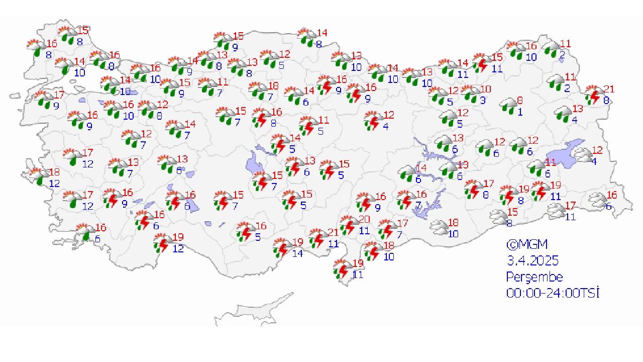 3 Nisan 2025 yurt geneli hava durumu yayınlandı! Başta Ankara, İzmir ve İstanbul'da beklenen sıcaklıklar... 1