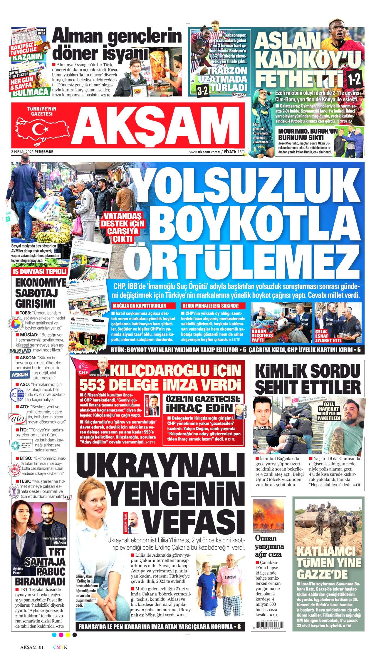 Vatandaş ihanet tuzağına düşmedi! Ticaretin kalbinde adım atacak yer kalmadı... Günün gazete manşetleri! 8