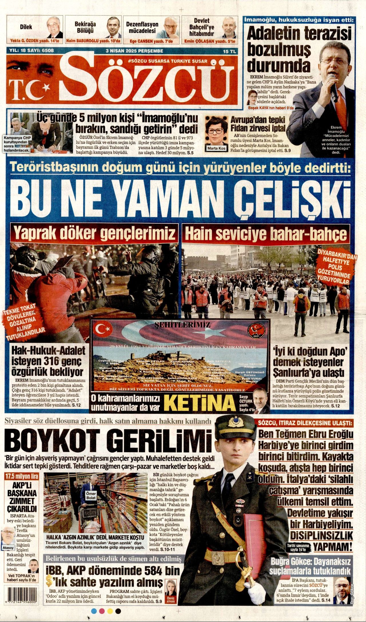 Vatandaş ihanet tuzağına düşmedi! Ticaretin kalbinde adım atacak yer kalmadı... Günün gazete manşetleri! 4