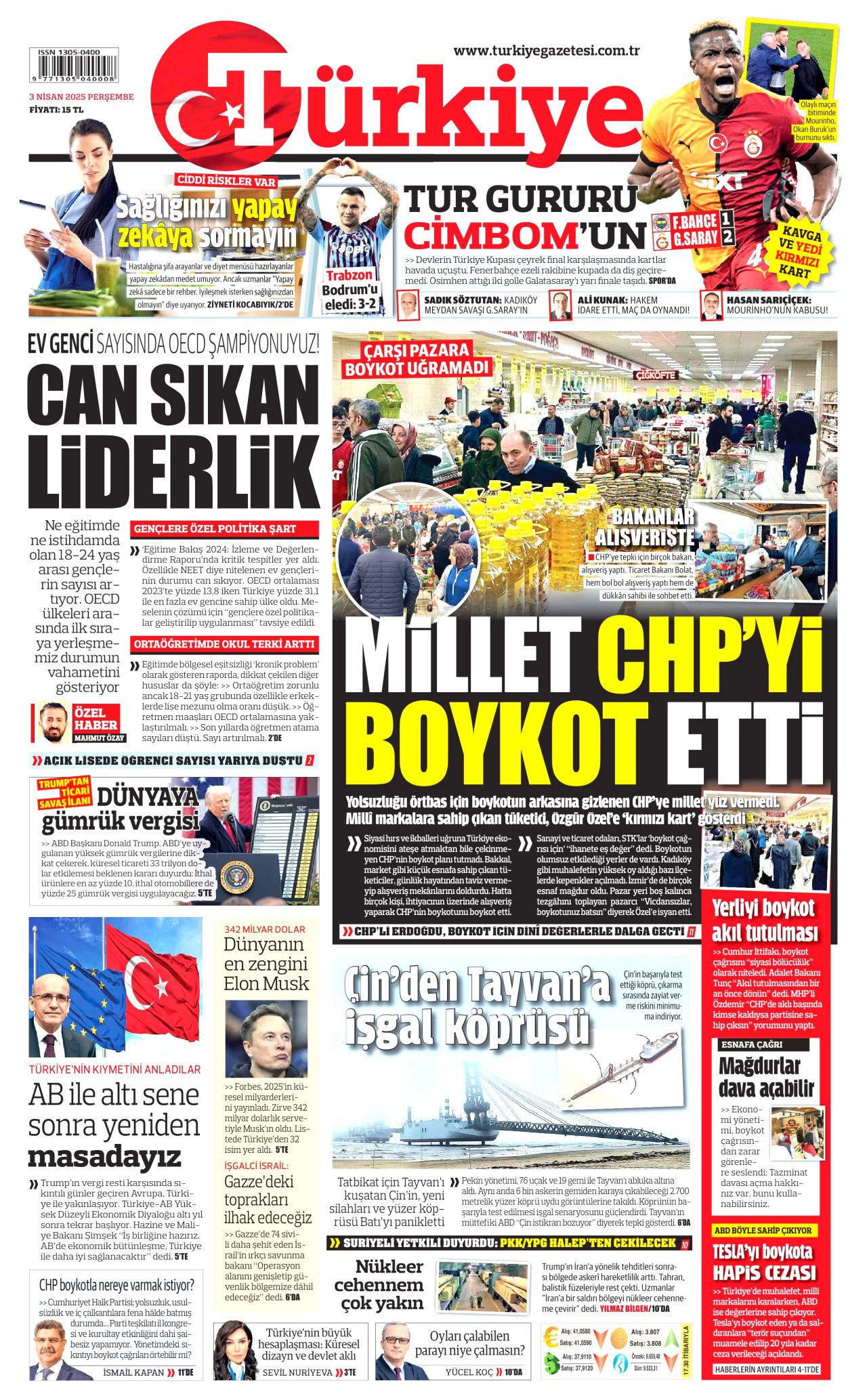 Vatandaş ihanet tuzağına düşmedi! Ticaretin kalbinde adım atacak yer kalmadı... Günün gazete manşetleri! 6