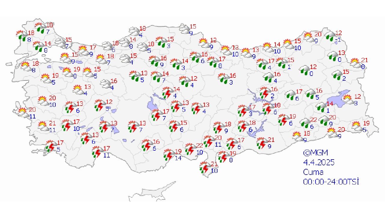 Meteoroloji 4 Nisan 2025 Türkiye geneli hava durumu raporunu yayınladı! Sıcaklıklar yeniden artıyor... 1