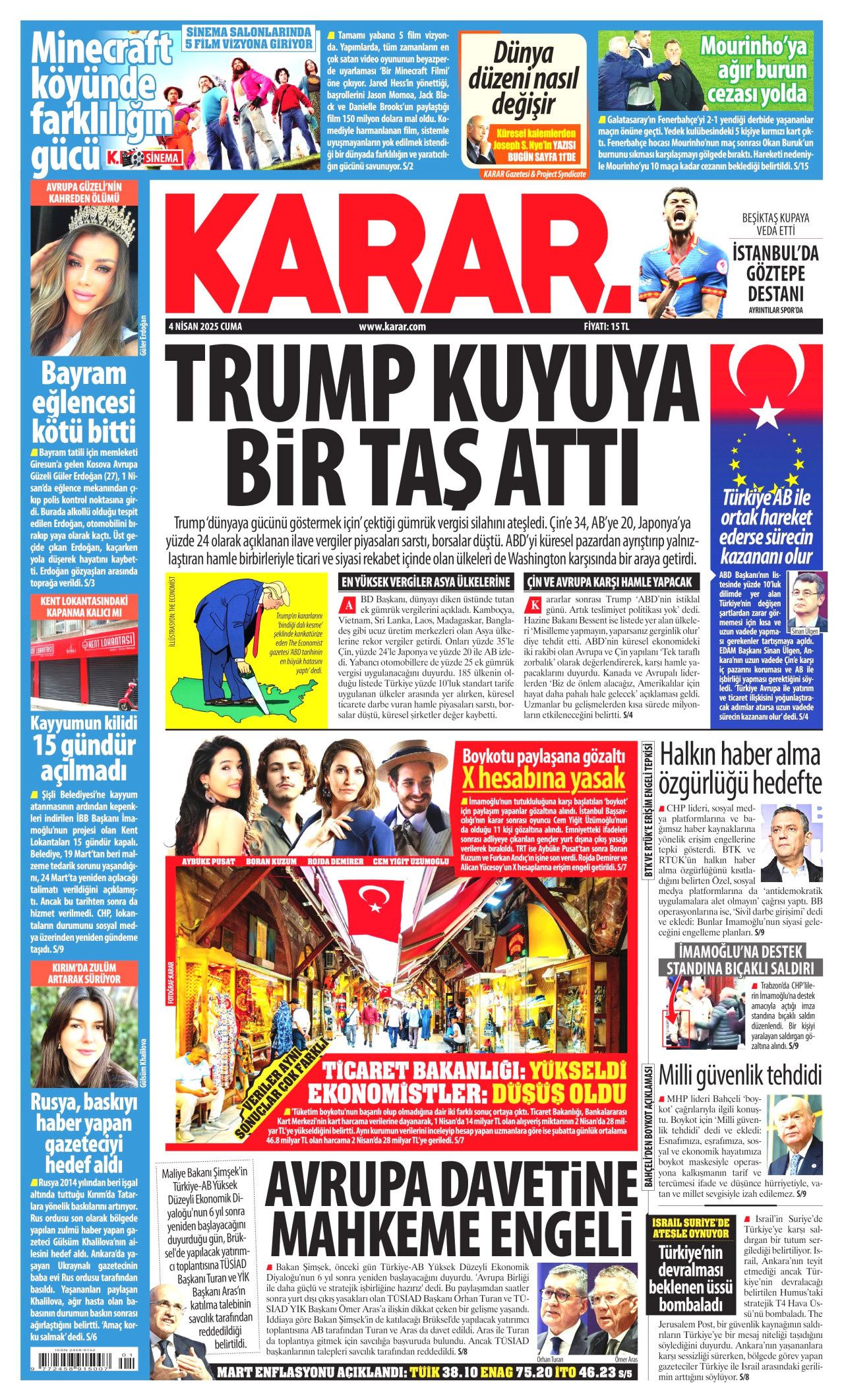 Dünya ticaret savaşları başladı! Türkiye'yi nasıl etkiler? Günün gazete manşetleri... 6