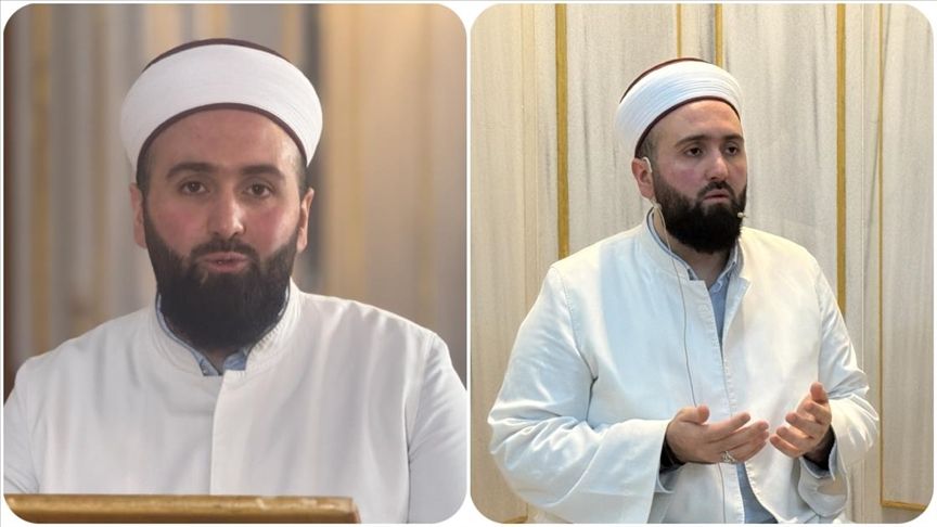 Almanya’da yetişen Türk imam Emre Şahin 3 dilde hutbe okuyor! 90 kişiyi İslam'a yönlendirdi... 4