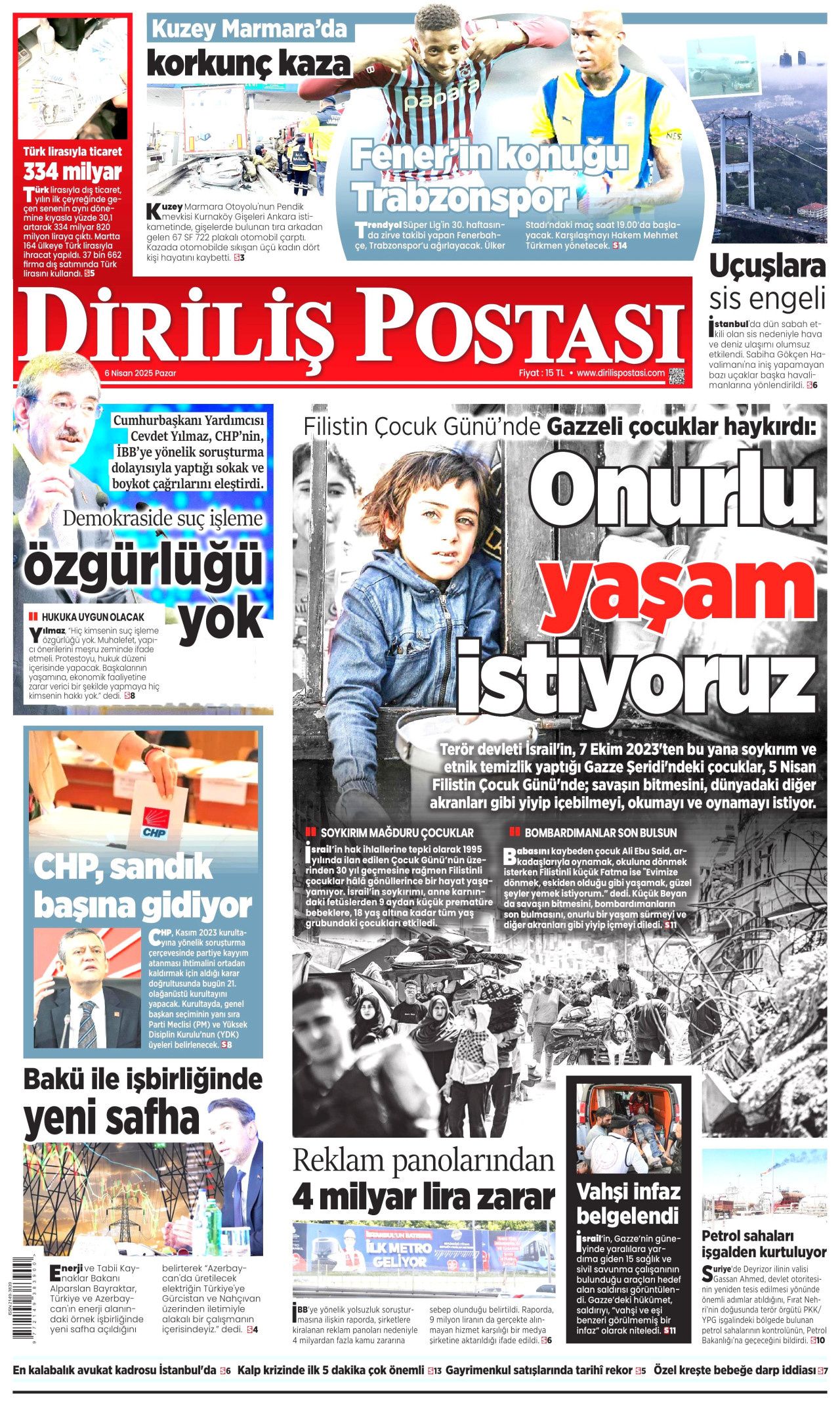 Martta gömüldü, Temmuzda dirildi! İstanbul'da film gibi olay... 6 Nisan Pazar gazete manşetleri 20