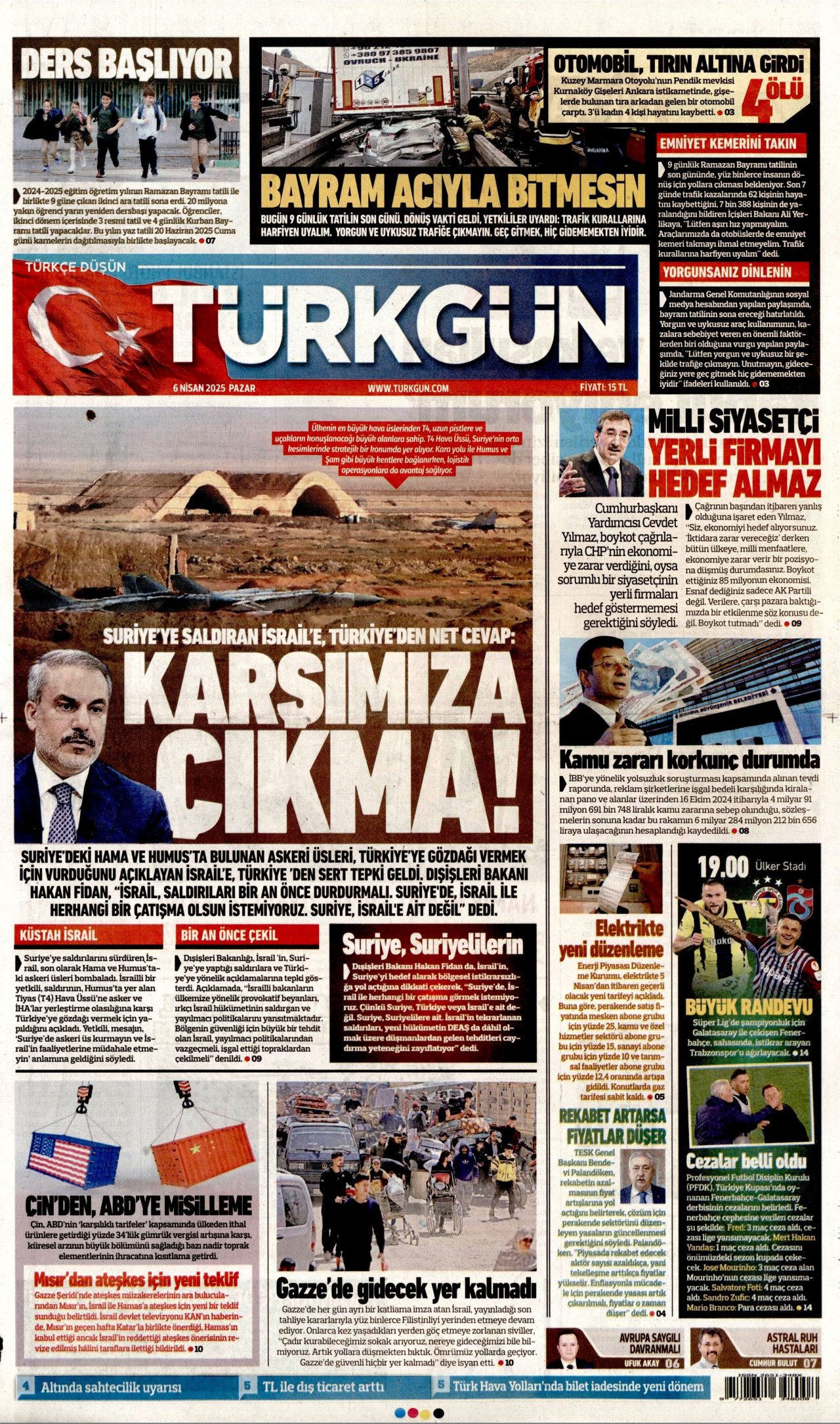 Martta gömüldü, Temmuzda dirildi! İstanbul'da film gibi olay... 6 Nisan Pazar gazete manşetleri 5
