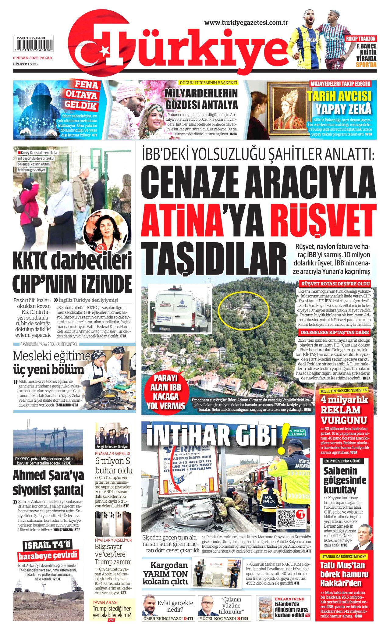 Martta gömüldü, Temmuzda dirildi! İstanbul'da film gibi olay... 6 Nisan Pazar gazete manşetleri 10