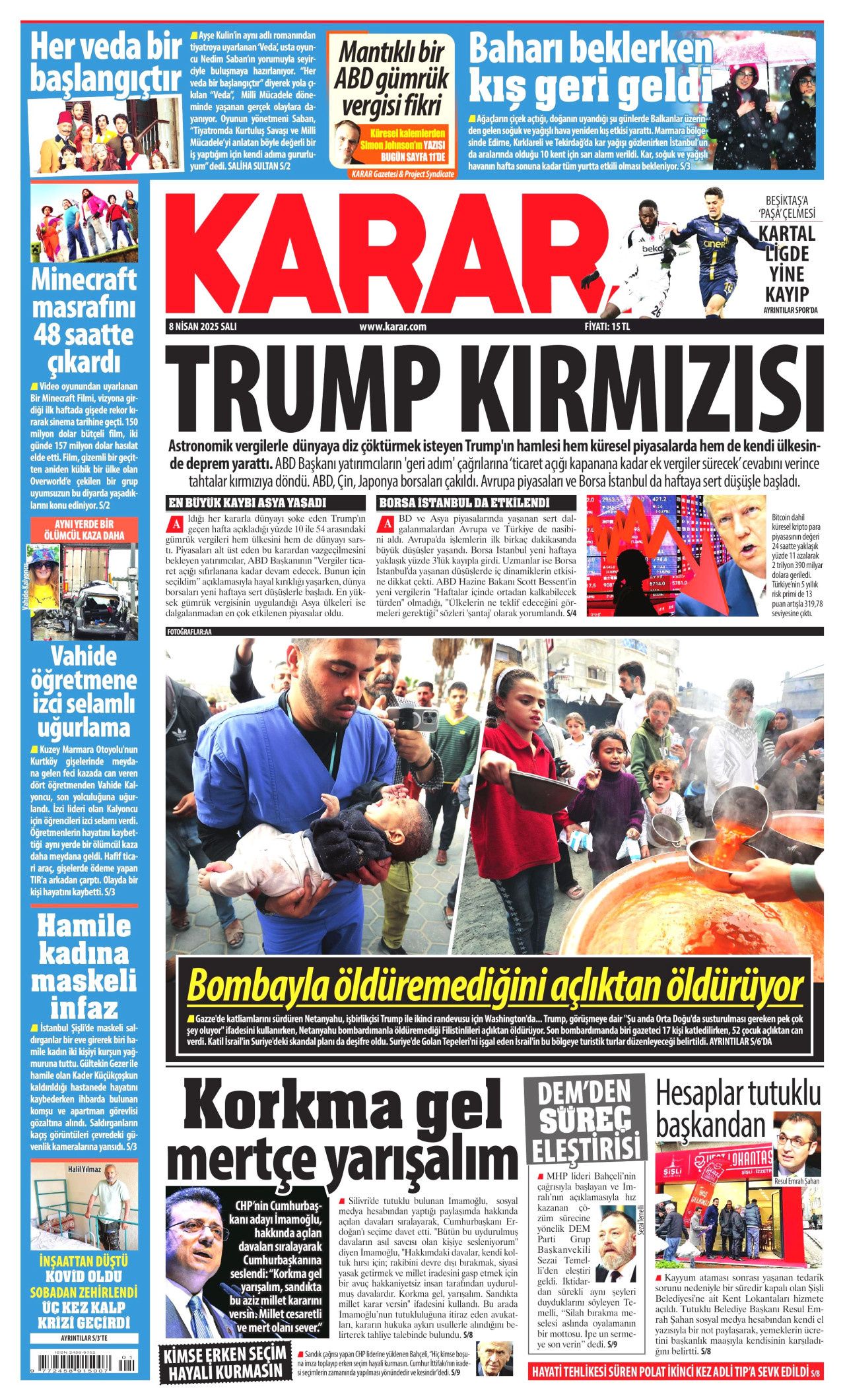 Trump'ın vergi savaşı piyasaları altüst etti! Küresel yangın başladı... Bugünün gazete manşetleri 5