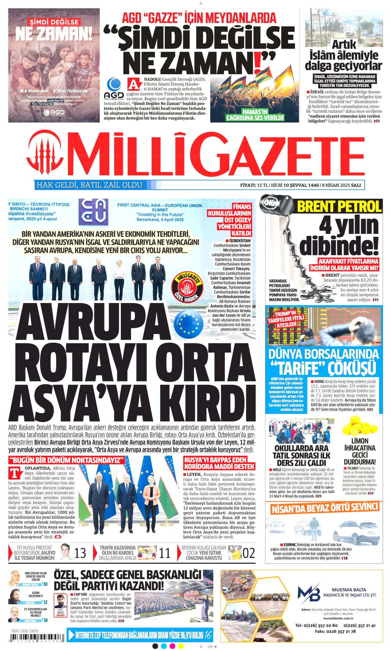 Trump'ın vergi savaşı piyasaları altüst etti! Küresel yangın başladı... Bugünün gazete manşetleri 13