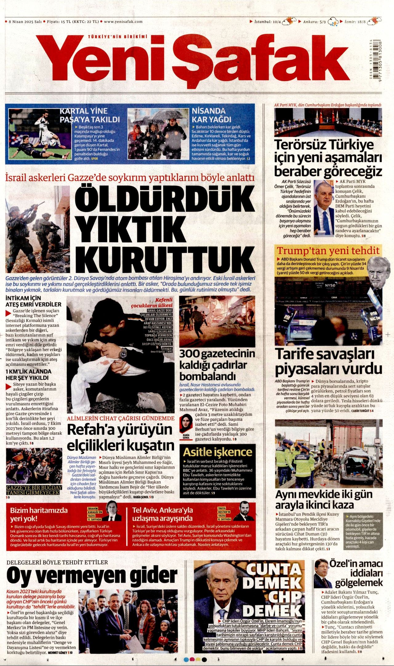 Trump'ın vergi savaşı piyasaları altüst etti! Küresel yangın başladı... Bugünün gazete manşetleri 6