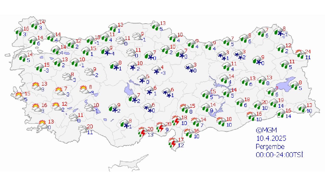 10 Nisan 2025 Perşembe yurt geneli hava durumu raporu yayınlandı! Hangi kentlerde yağış bekleniyor? 1