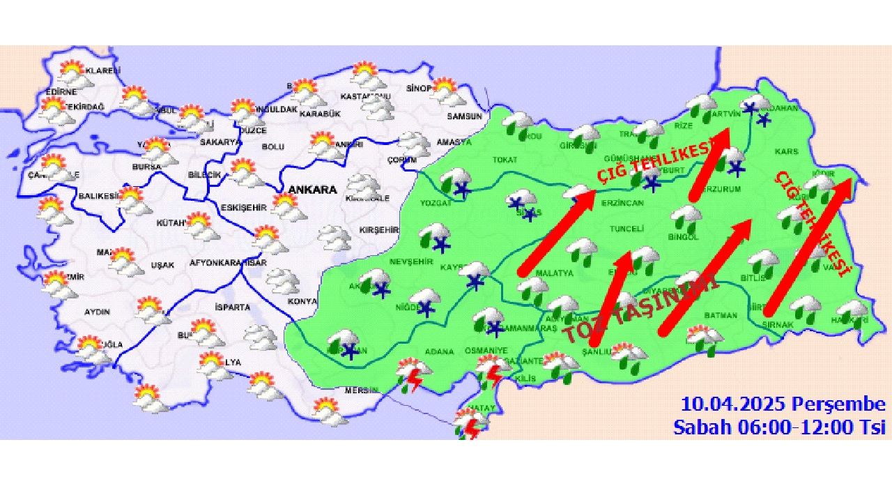 10 Nisan 2025 Perşembe yurt geneli hava durumu raporu yayınlandı! Hangi kentlerde yağış bekleniyor? 4