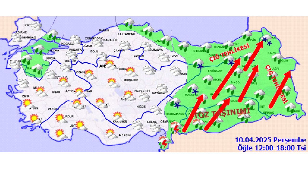 10 Nisan 2025 Perşembe yurt geneli hava durumu raporu yayınlandı! Hangi kentlerde yağış bekleniyor? 3