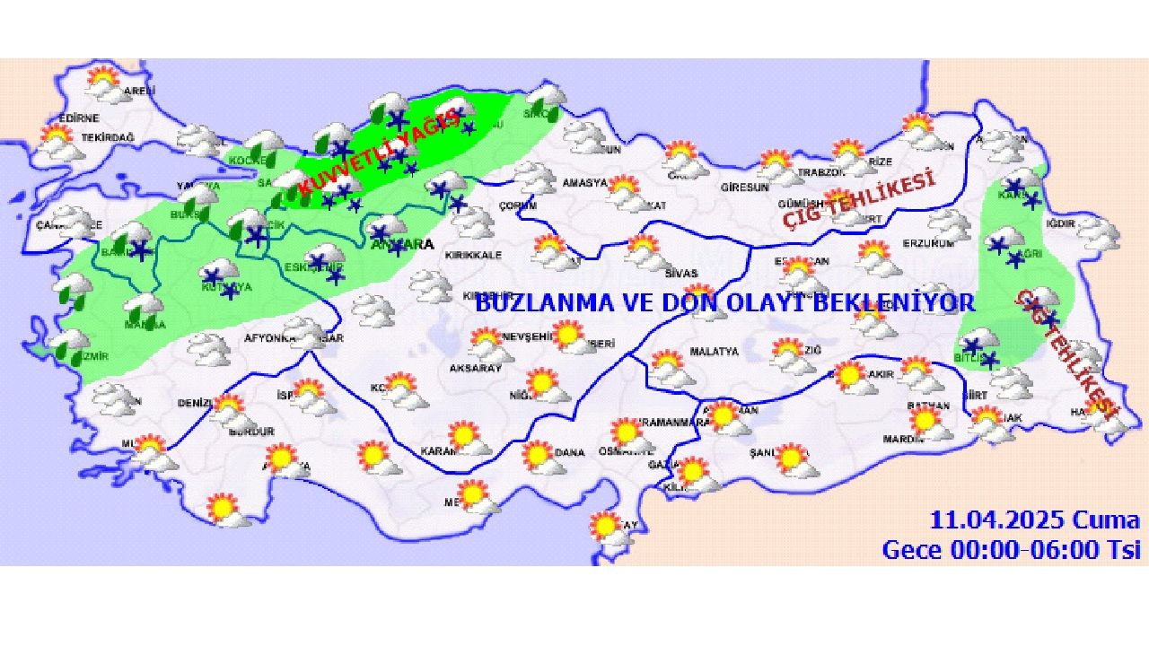 11 Nisan 2025 Türkiye geneli hava durumu! Hava sıcaklıkları 5 dereceye kadar yükseliyor... 2