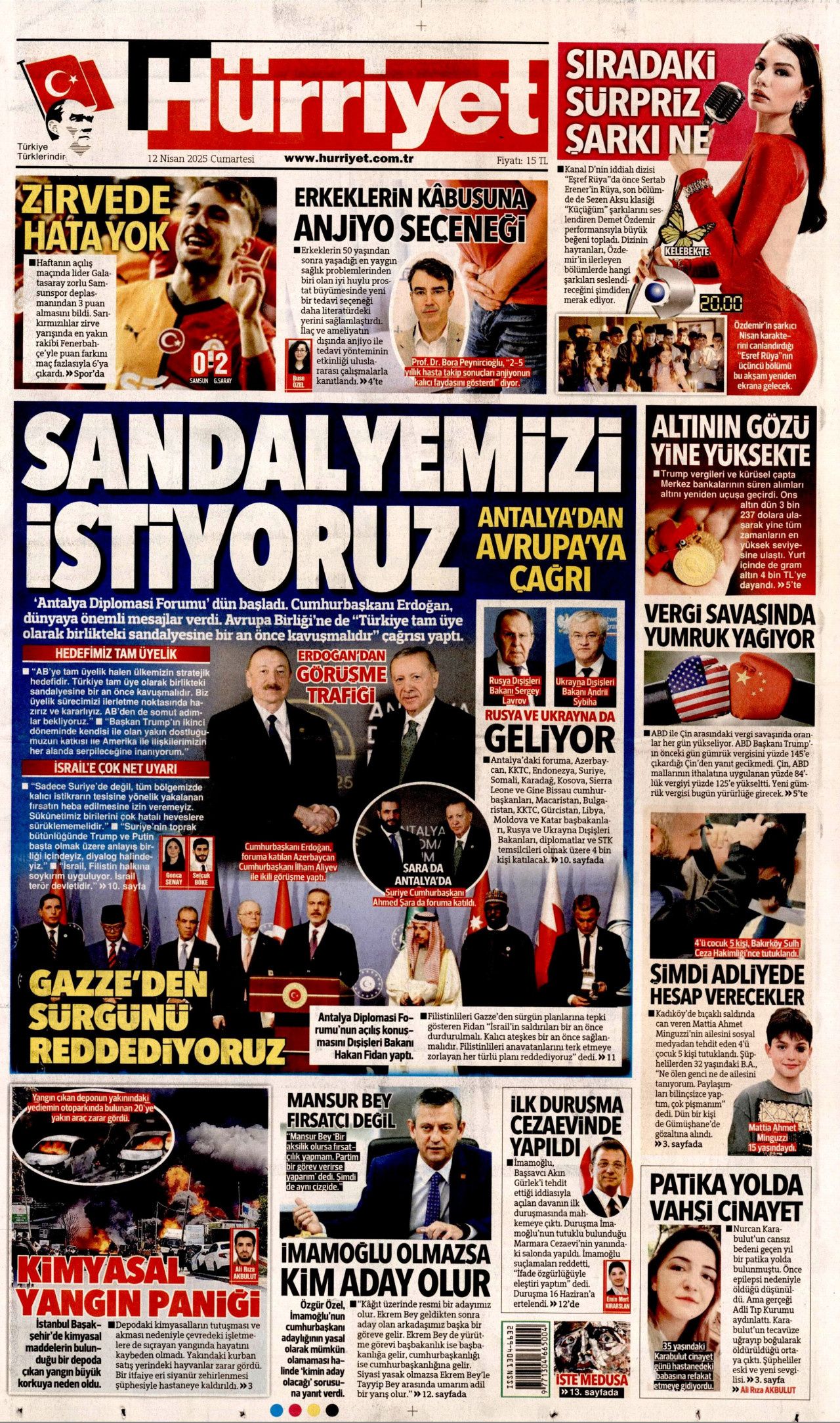 Antalya'dan Avrupa'ya çağrı manşetlerde: Sandalyemizi istiyoruz! 1