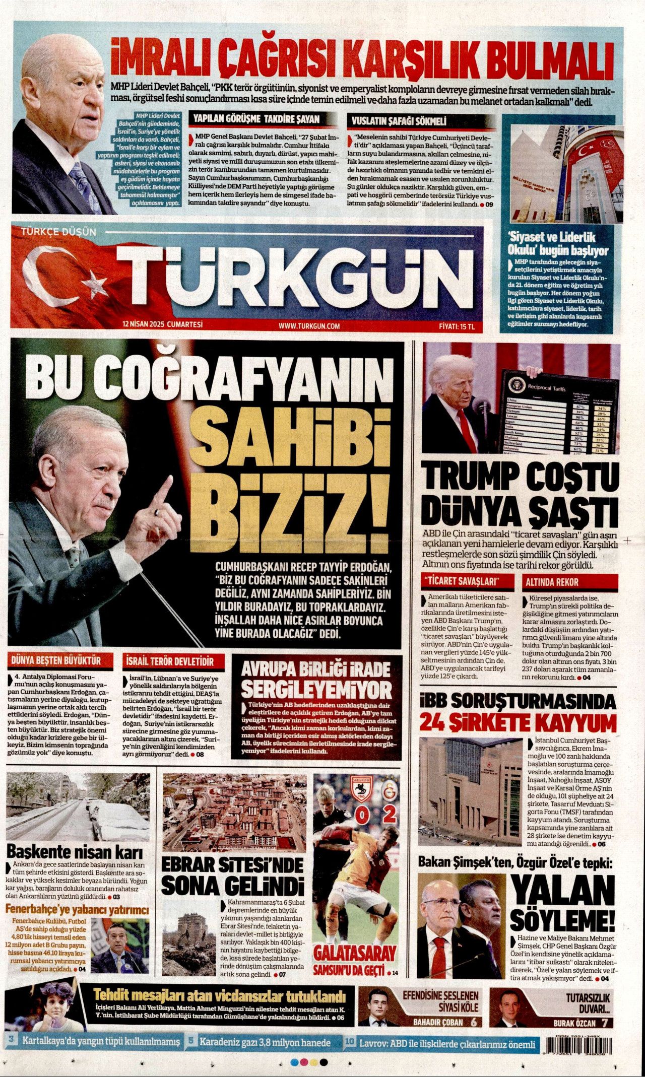 Antalya'dan Avrupa'ya çağrı manşetlerde: Sandalyemizi istiyoruz! 15