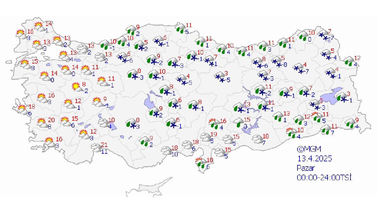13 Nisan 2025 Pazar Meteoroloji hava durumu raporu yayınlandı! İstanbul, Ankara ve İzmir'de hava nasıl olacak? 1