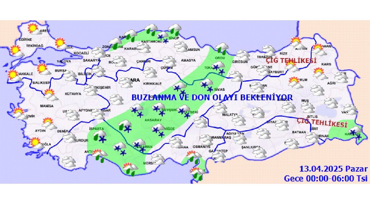 13 Nisan 2025 Pazar Meteoroloji hava durumu raporu yayınlandı! İstanbul, Ankara ve İzmir'de hava nasıl olacak? 2
