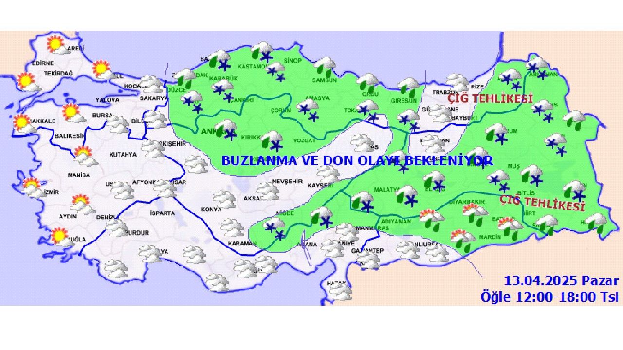 13 Nisan 2025 Pazar Meteoroloji hava durumu raporu yayınlandı! İstanbul, Ankara ve İzmir'de hava nasıl olacak? 4