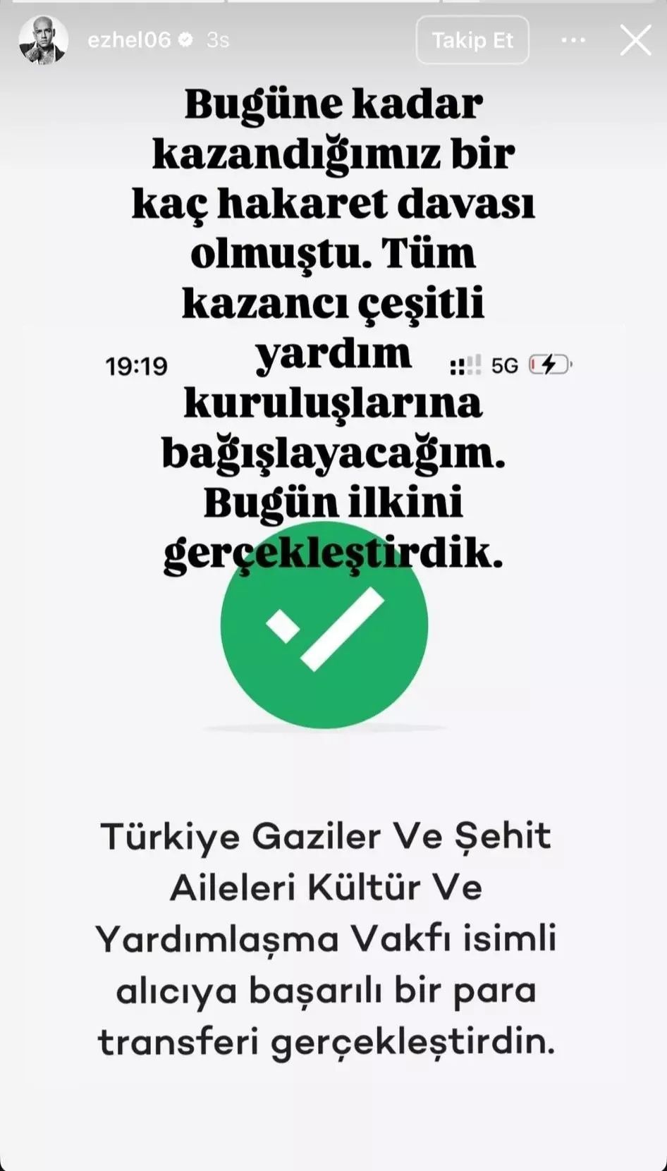 PKK ağızlı Ezhel'e şehit ve gazi ailelerinden soğuk duş: Bağışını kabul etmediler! TÜGŞAV: Önce aklanıp Türkiye'ye gel! 6