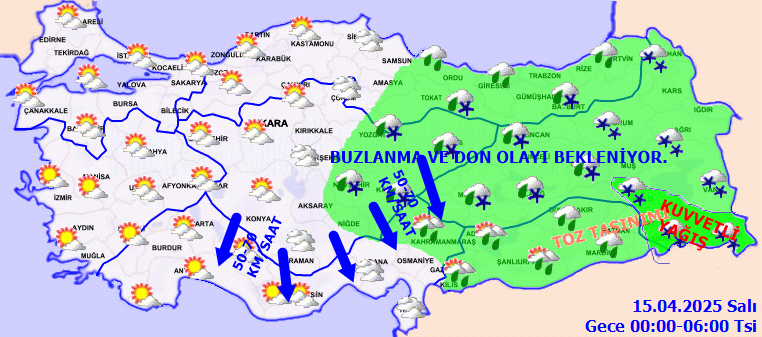 Türkiye’de hava alarmı: Sağanak, kar ve fırtına geliyor! İstanbul dahil çok sayıda ile uyarı: Zirai don ve çöl tozu... 8