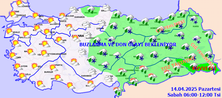 Türkiye’de hava alarmı: Sağanak, kar ve fırtına geliyor! İstanbul dahil çok sayıda ile uyarı: Zirai don ve çöl tozu... 5