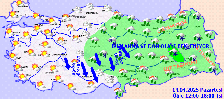 Türkiye’de hava alarmı: Sağanak, kar ve fırtına geliyor! İstanbul dahil çok sayıda ile uyarı: Zirai don ve çöl tozu... 6
