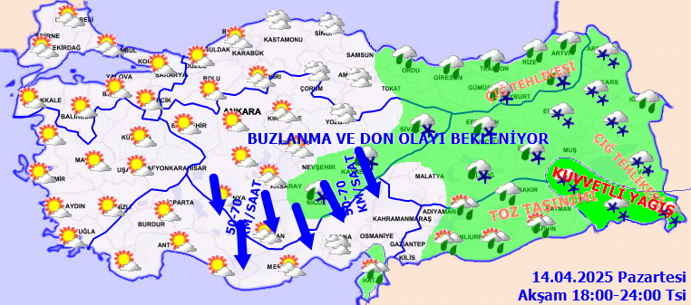 Türkiye’de hava alarmı: Sağanak, kar ve fırtına geliyor! İstanbul dahil çok sayıda ile uyarı: Zirai don ve çöl tozu... 7