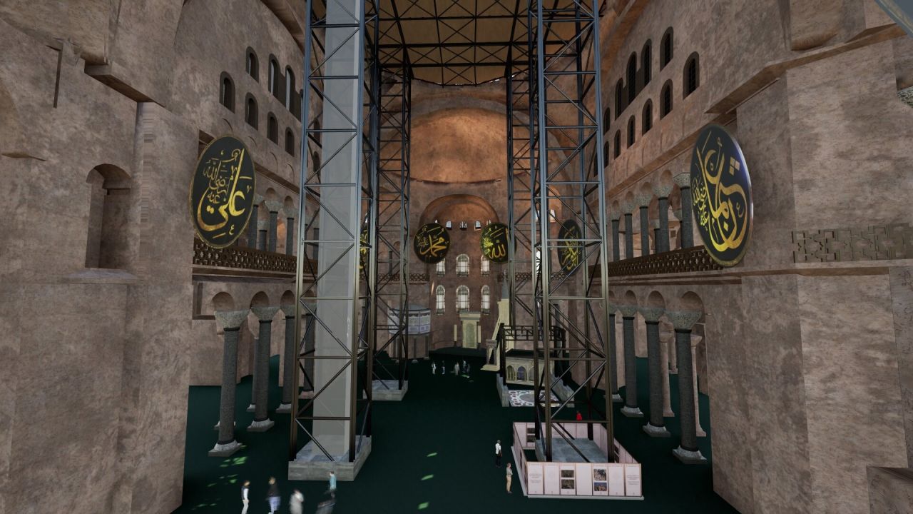 Ayasofya’nın ana kubbesinde tarihi dönüşüm! Depreme dayanıklı restorasyon başladı 1
