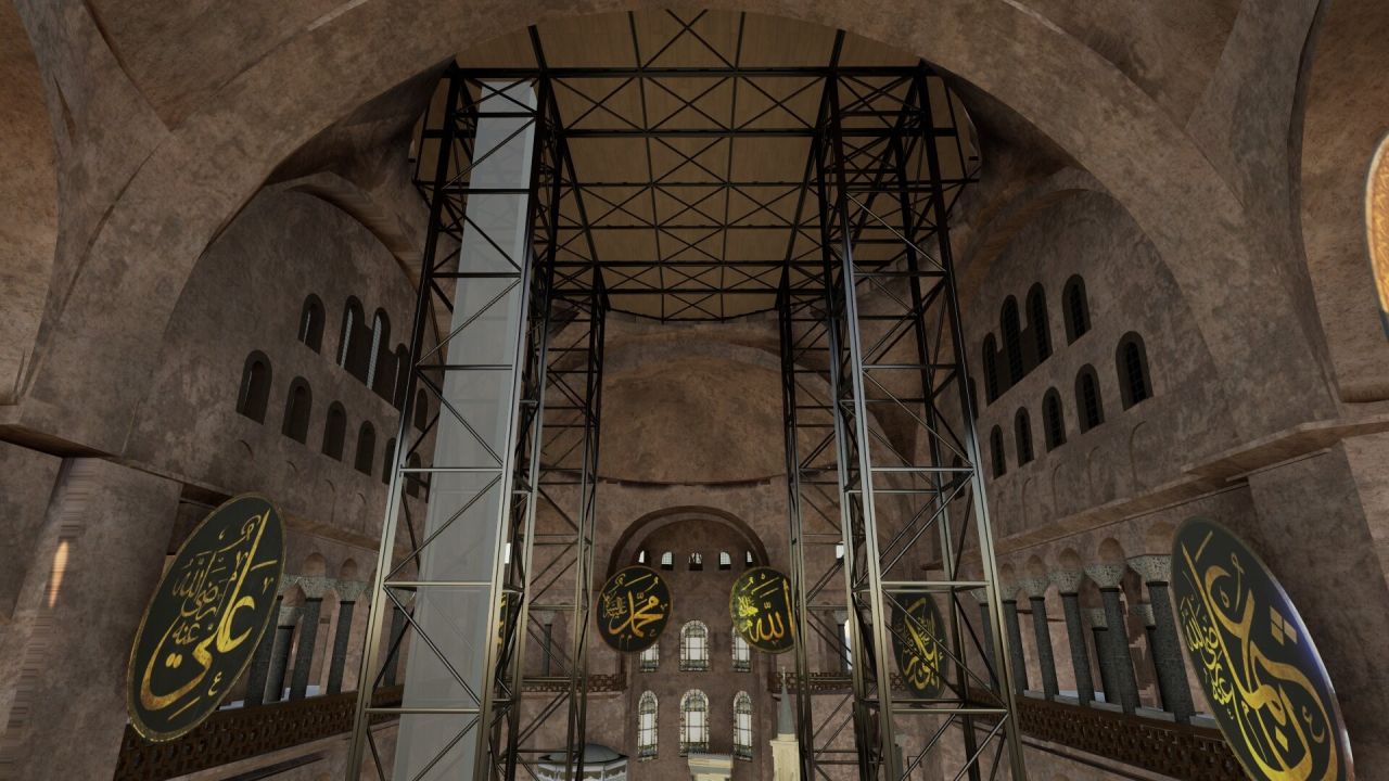 Ayasofya’nın ana kubbesinde tarihi dönüşüm! Depreme dayanıklı restorasyon başladı 7