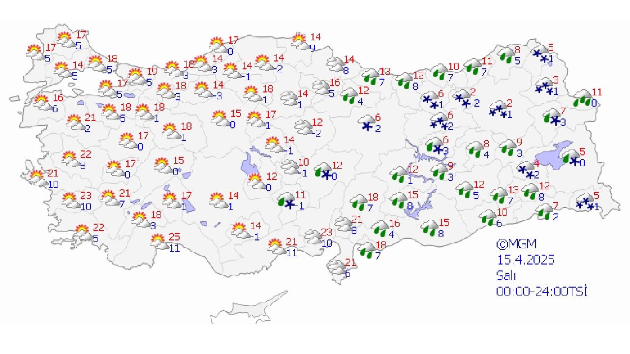 15 Nisan 2025 Türkiye geneli hava durumu! Ankara, İstanbul, İzmir ve Bursa'da beklenen hava sıcaklıkları... 2