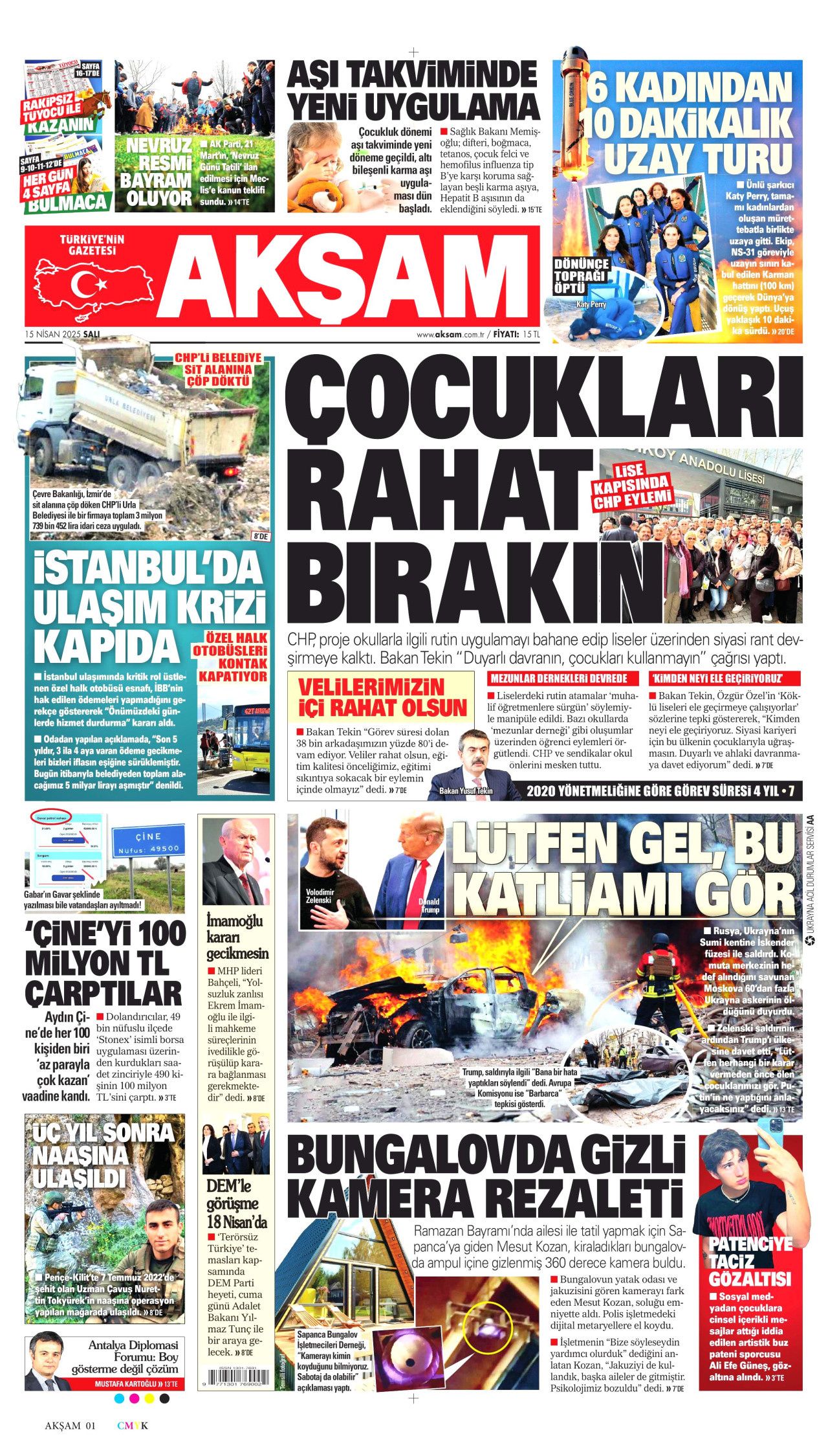 CHP'nin kirli lise projesi! Öğrencileri kışkırtmaya çalışıyorlar... Bugünün gazete manşetleri! 8