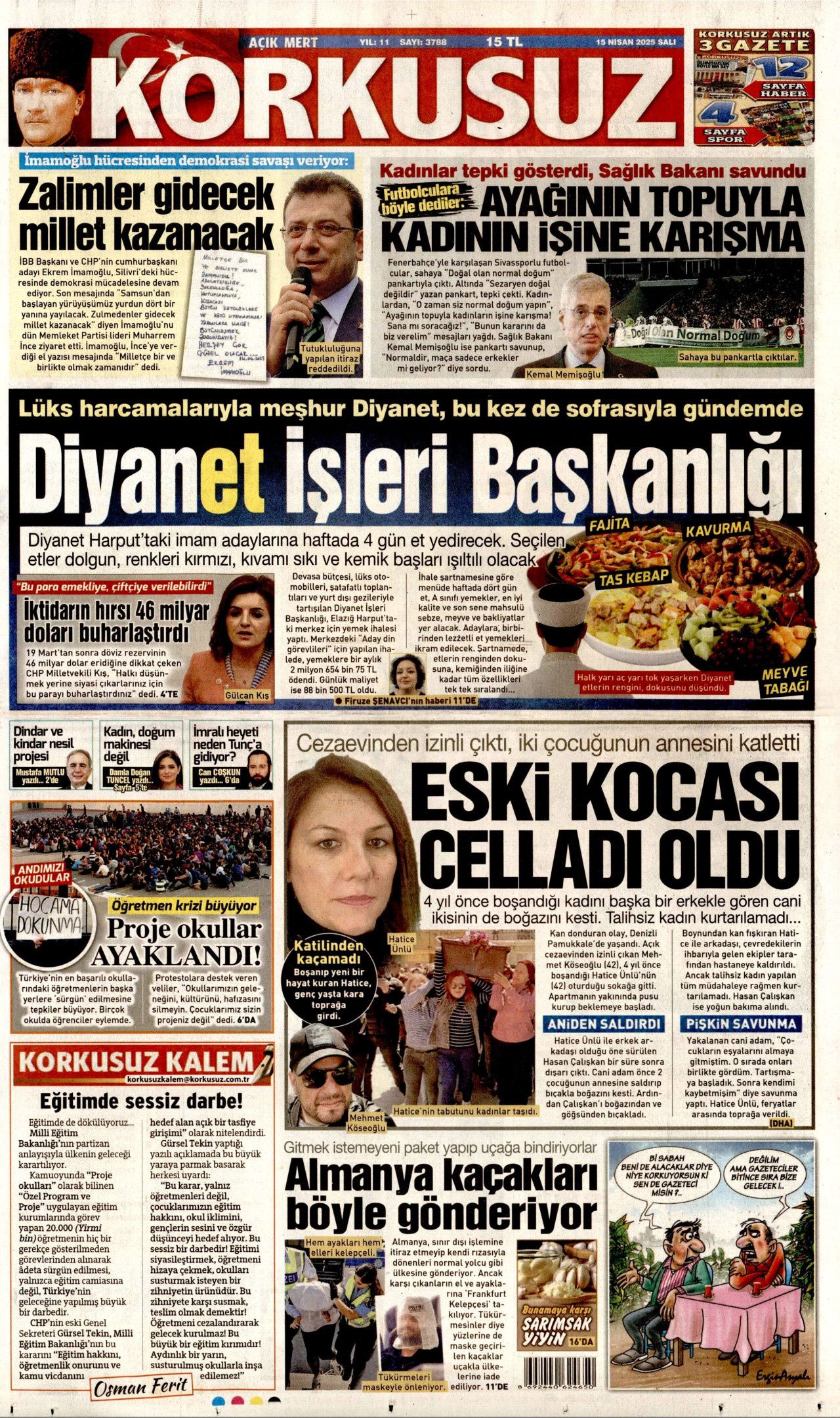 CHP'nin kirli lise projesi! Öğrencileri kışkırtmaya çalışıyorlar... Bugünün gazete manşetleri! 15