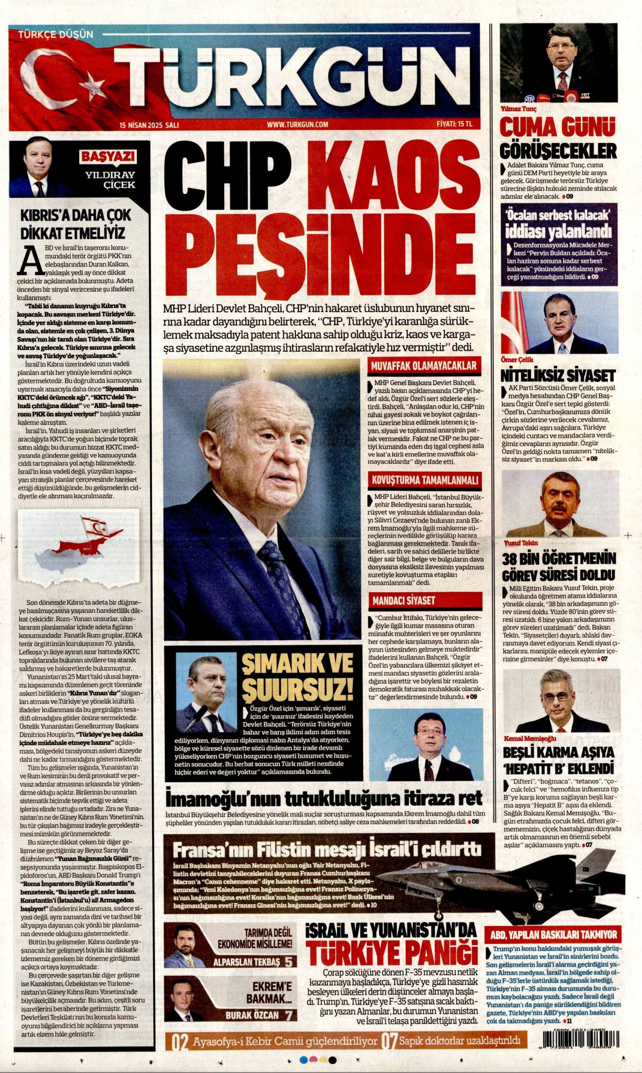 CHP'nin kirli lise projesi! Öğrencileri kışkırtmaya çalışıyorlar... Bugünün gazete manşetleri! 13