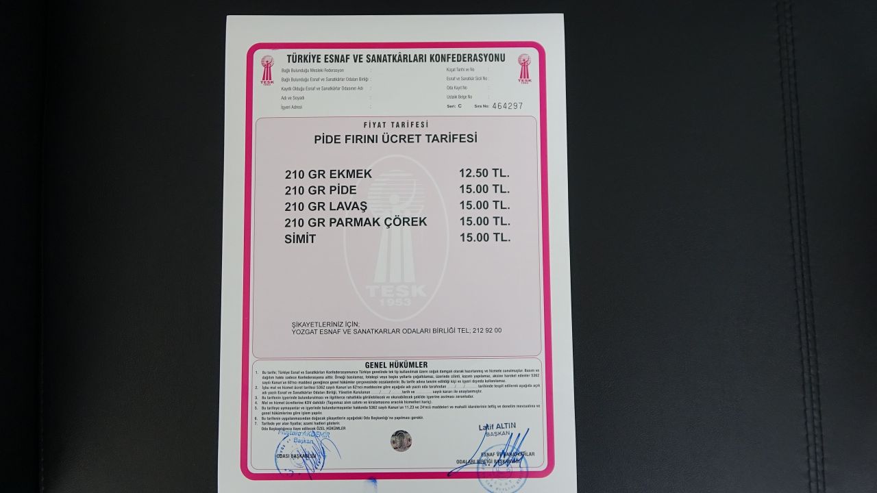 Yozgat'ta ekmeğe zam geldi 4