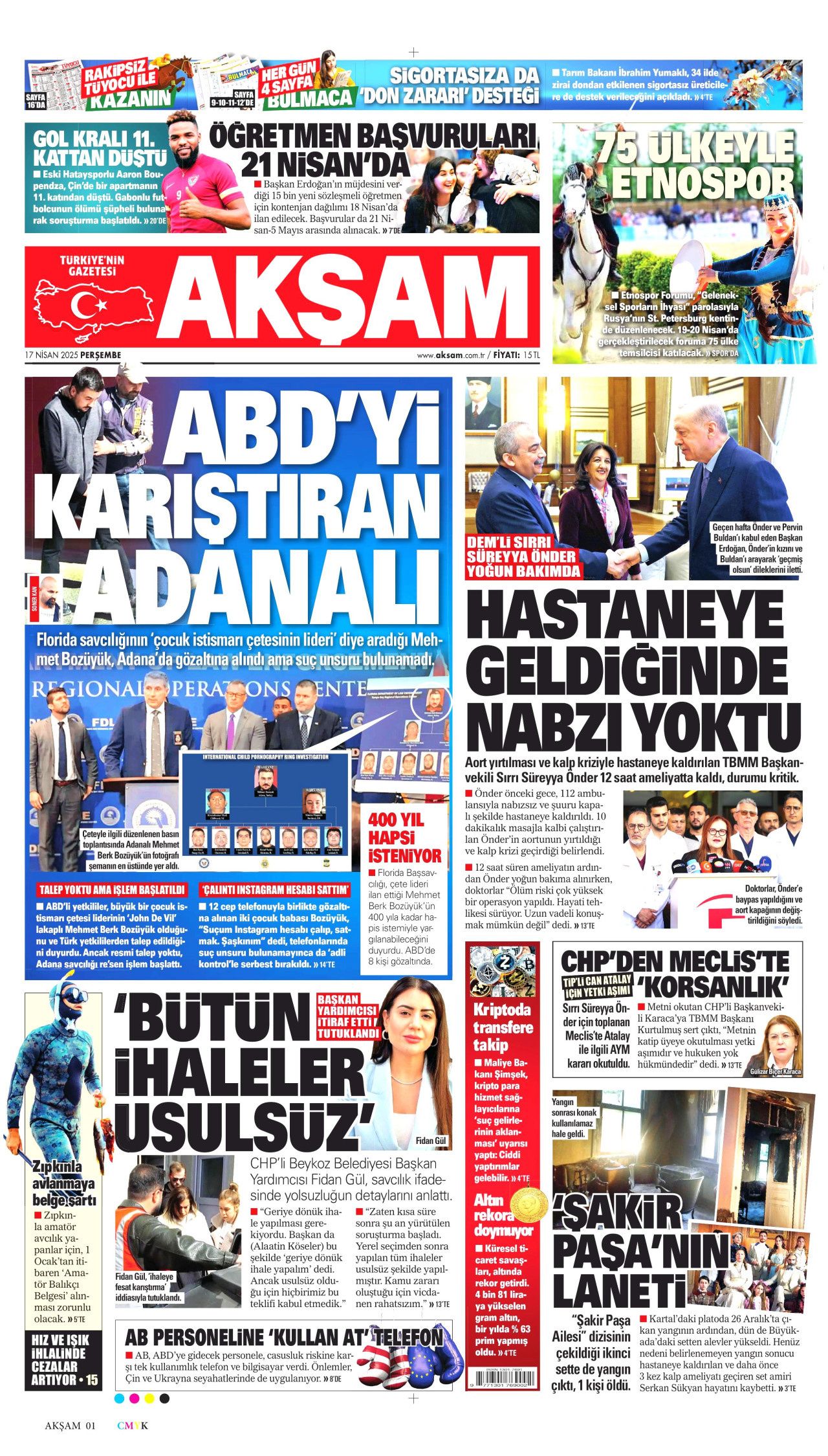 Zirai felaket için seferberlik! Ödemeler hemen yapılacak: Faizsiz kredi yolda... Günün gazete manşetleri 11