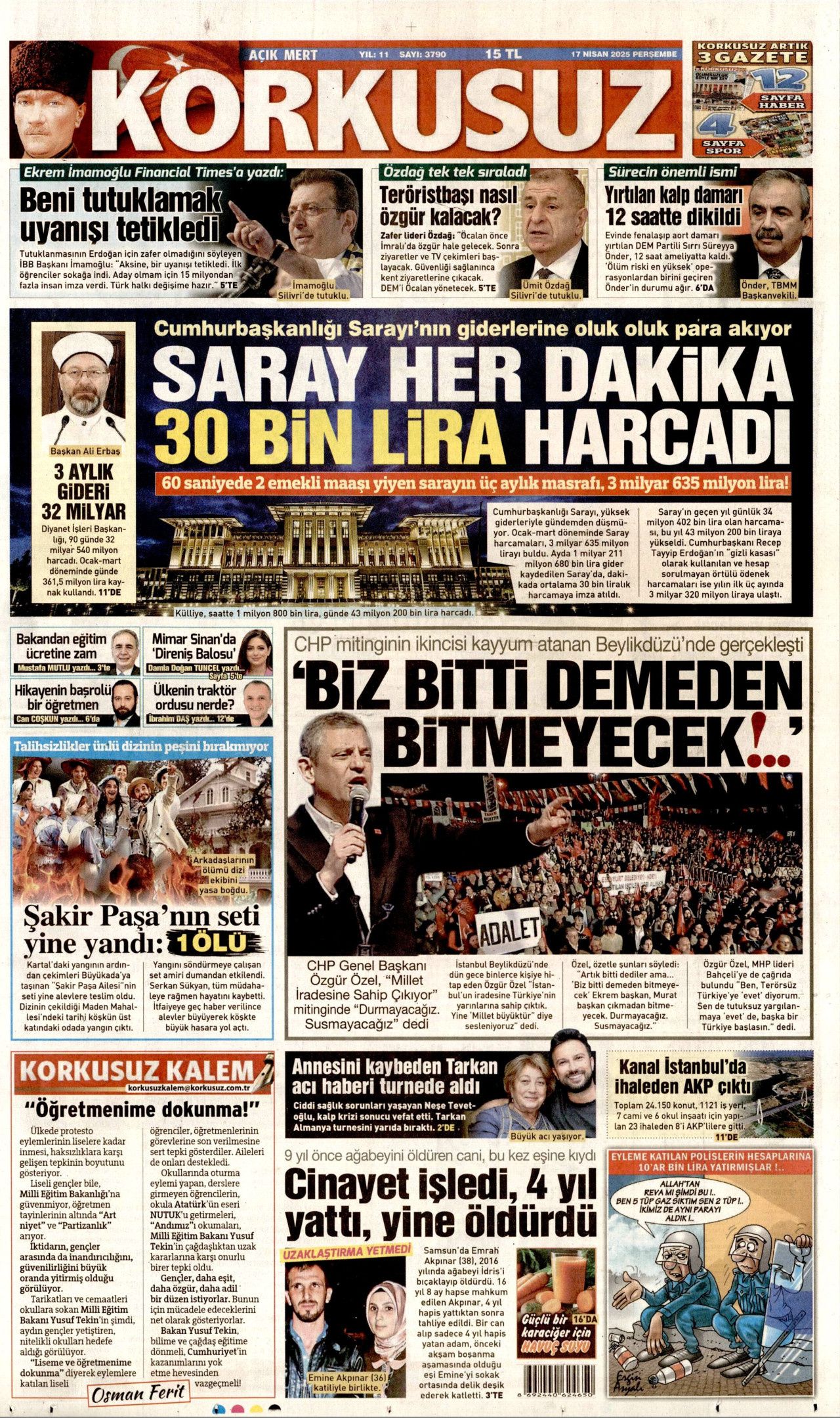 Zirai felaket için seferberlik! Ödemeler hemen yapılacak: Faizsiz kredi yolda... Günün gazete manşetleri 22