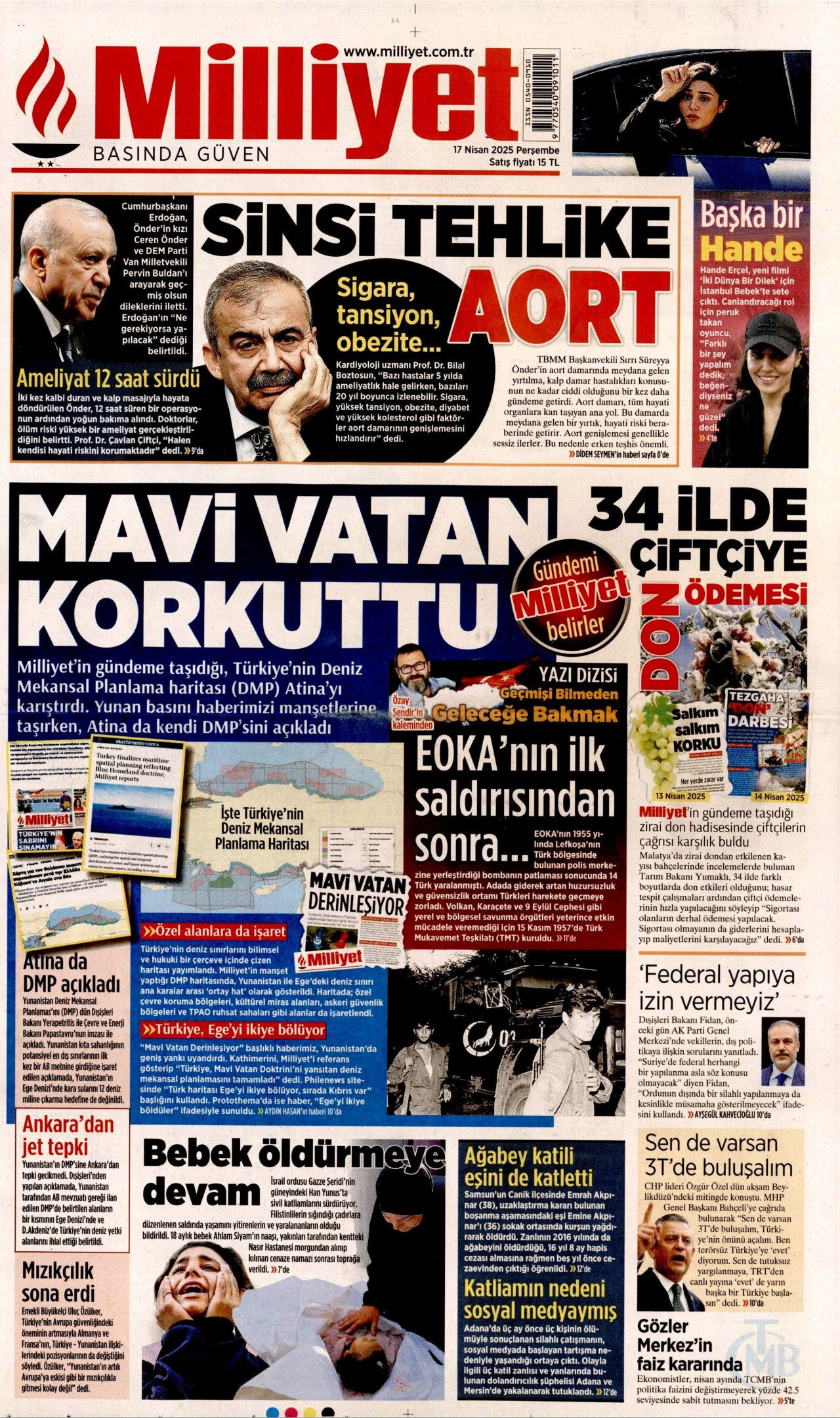 Zirai felaket için seferberlik! Ödemeler hemen yapılacak: Faizsiz kredi yolda... Günün gazete manşetleri 10