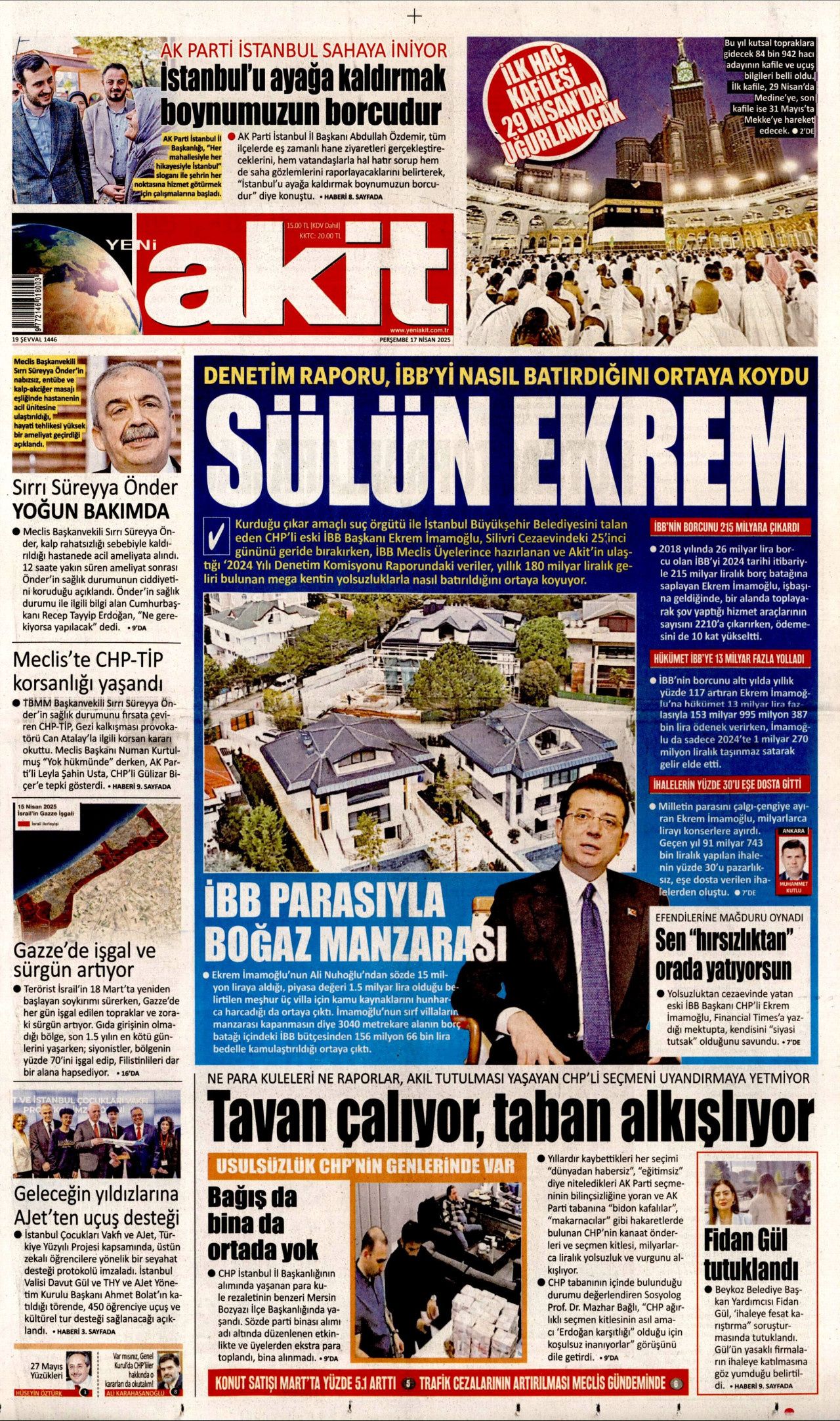 Zirai felaket için seferberlik! Ödemeler hemen yapılacak: Faizsiz kredi yolda... Günün gazete manşetleri 9