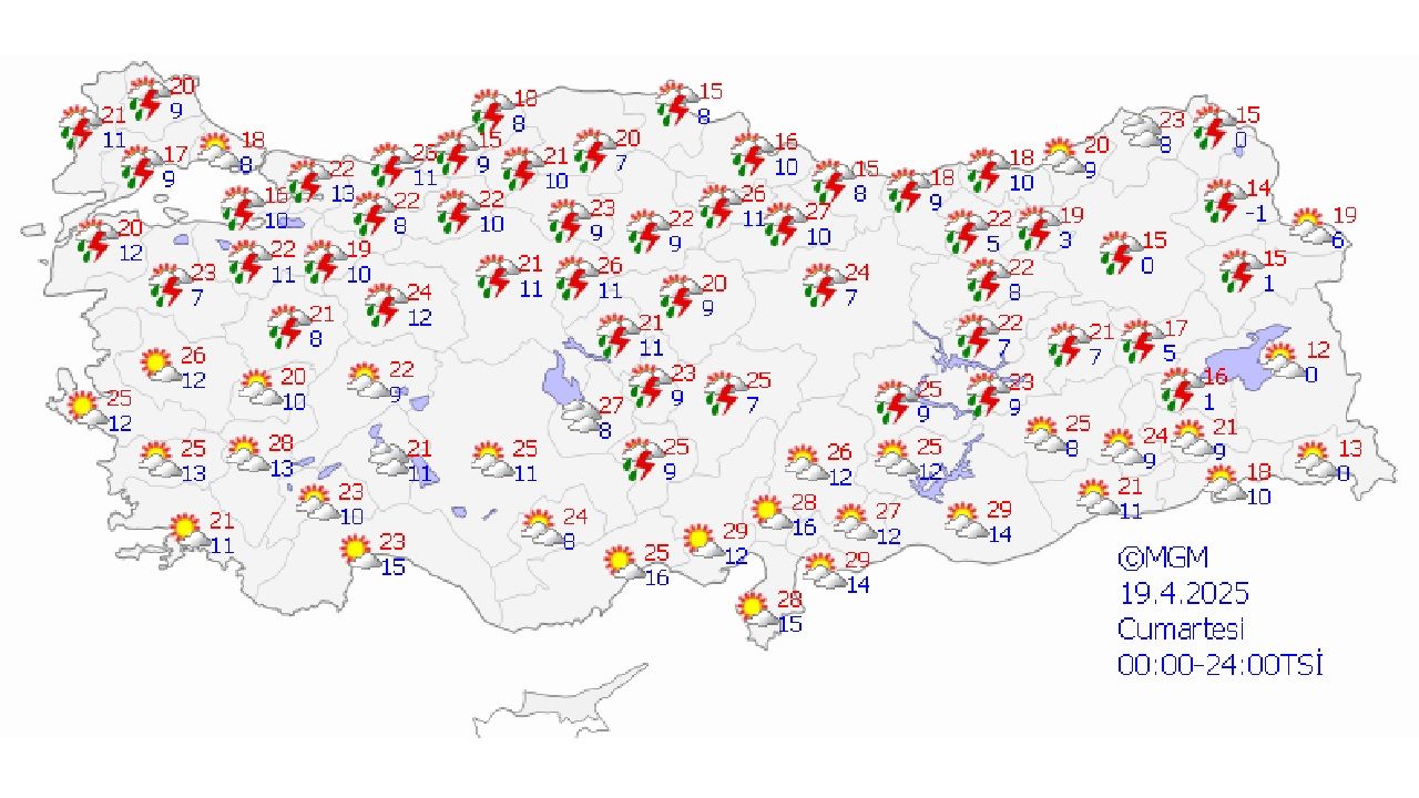 18 Nisan 2025 Cuma meteoroloji  hava durumu tahminlerini paylaştı! Yurt genelinde hava sıcaklıkları artıyor... 2