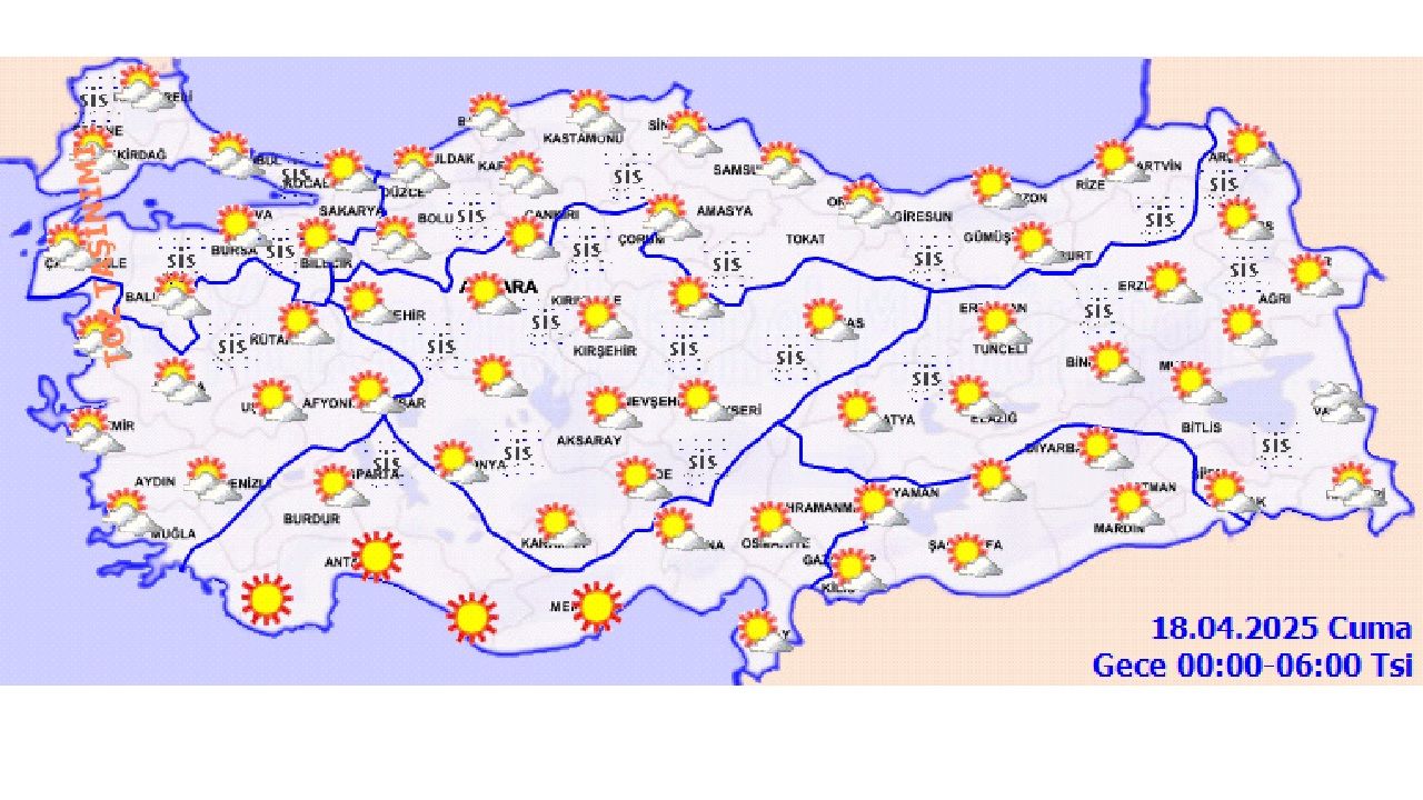 18 Nisan 2025 Cuma meteoroloji  hava durumu tahminlerini paylaştı! Yurt genelinde hava sıcaklıkları artıyor... 3