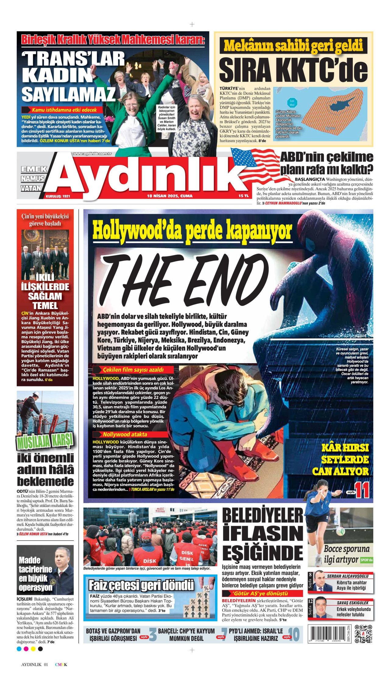 'CHP'ye kayyum atanacak' yalanında kim kazandı? Bir gecede yüzde 50... İşte 18 Nisan Cuma gazete manşetleri! 19