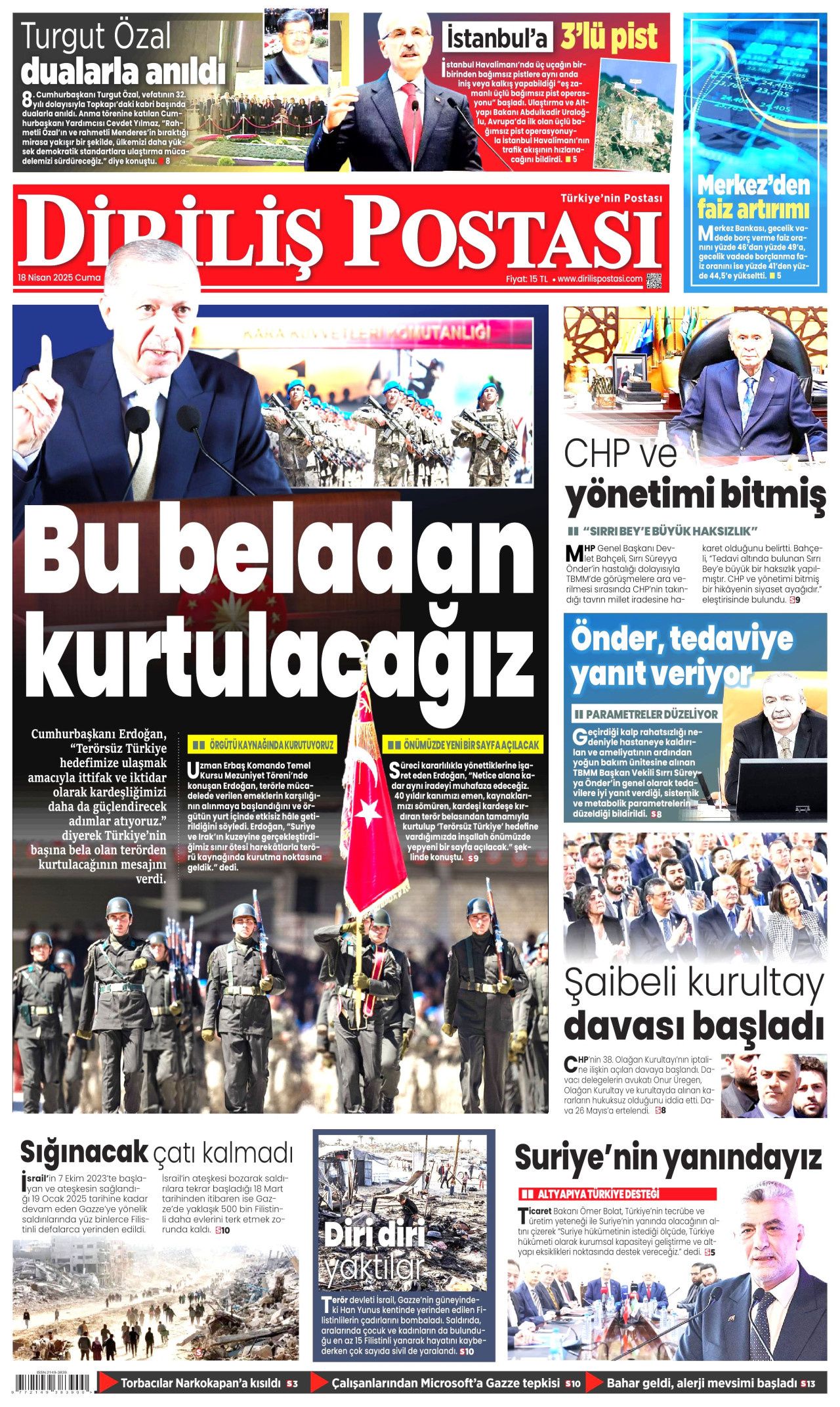 'CHP'ye kayyum atanacak' yalanında kim kazandı? Bir gecede yüzde 50... İşte 18 Nisan Cuma gazete manşetleri! 14