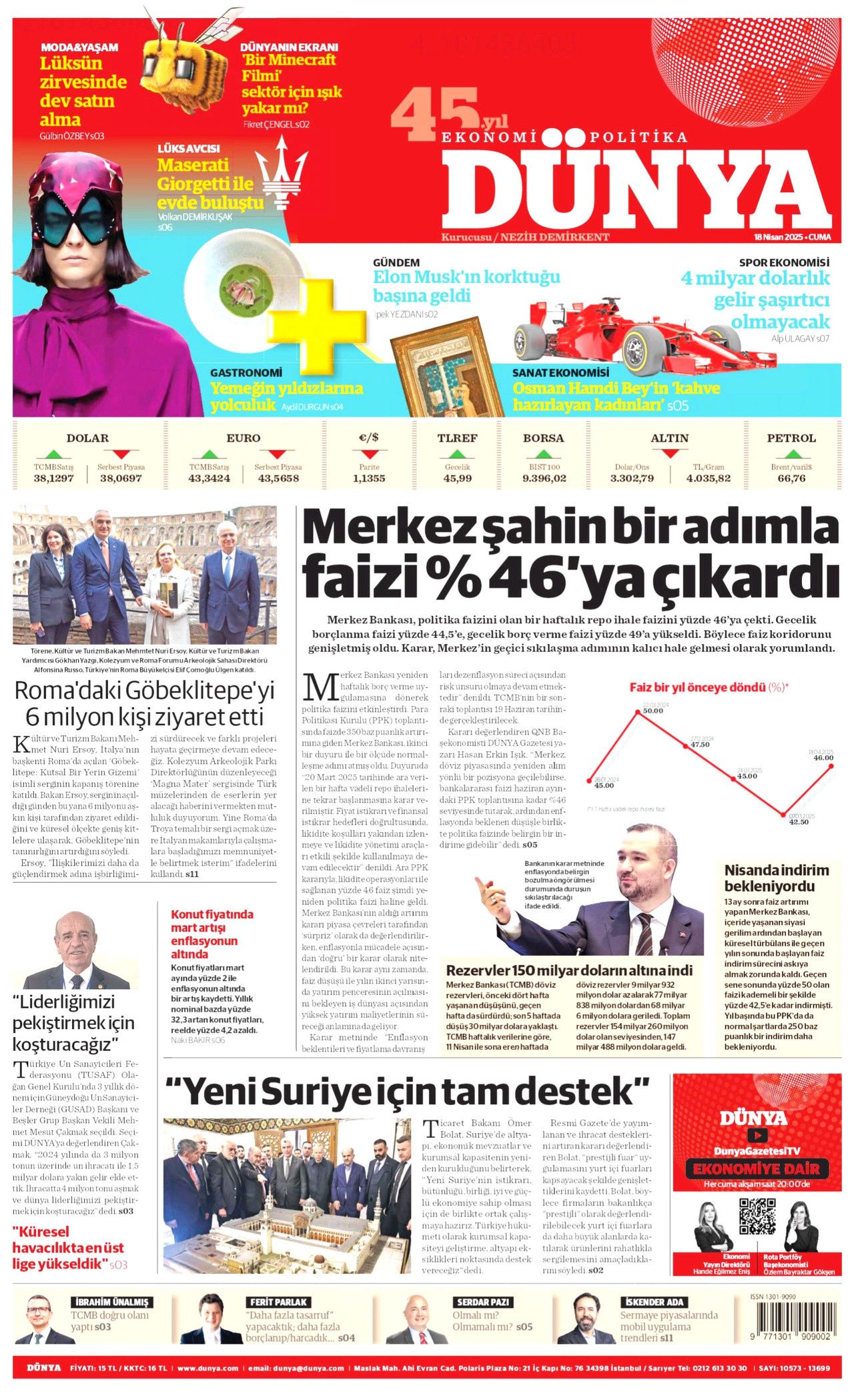 'CHP'ye kayyum atanacak' yalanında kim kazandı? Bir gecede yüzde 50... İşte 18 Nisan Cuma gazete manşetleri! 25